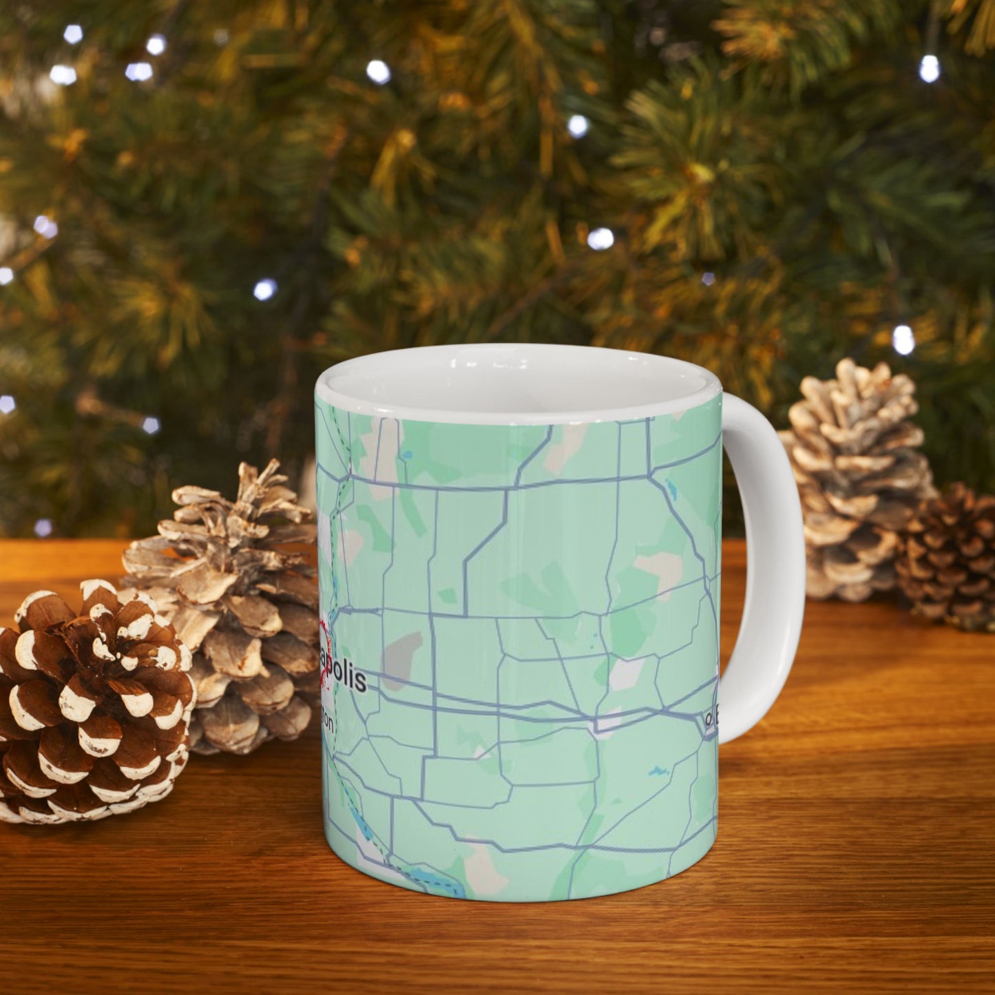 Personalized Map Mug, Custom Map Coffee Cup, Unique Gift for Travelers, Home Decor, Anniversary Present, Heart in Minneapolis