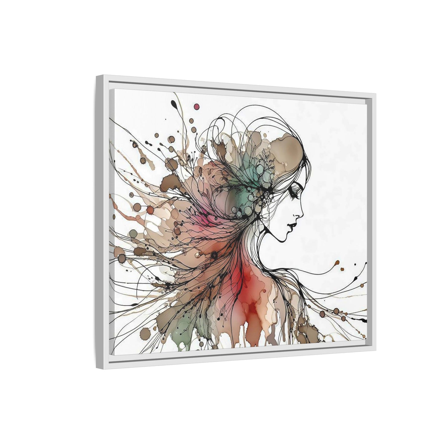 Matte Canvas, Framed (Multi-color) - Girl Whispers