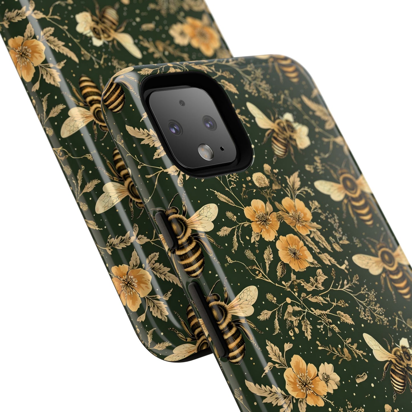 Nature-Inspired Phone Case, Tough Cases for Nature Lovers, Floral Bee Design, Eco-Friendly Gift, Summer Vibes, Trendy Phone Accessory,