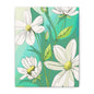 Matte Canvas, Stretched, 1.25" White Flowers