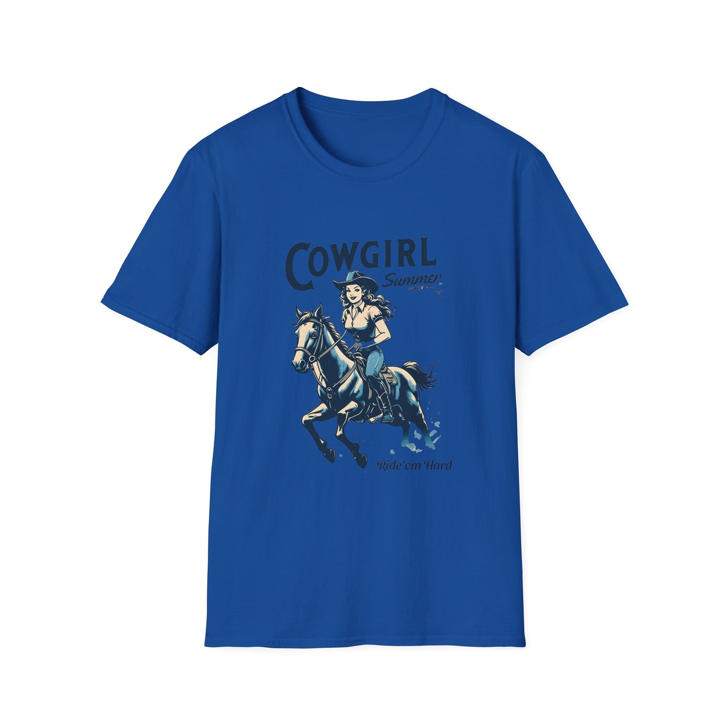 Cowgirl Summer Unisex Soft style T-Shirt Vintage Equestrian Tee for Horse Lovers