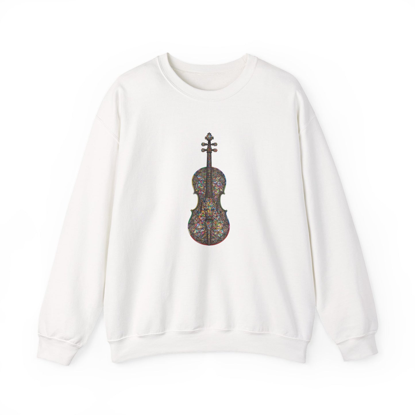 Stylish Violin Art Sweatshirt, Music Lover Gift, Cozy Crewneck, Perfect for Concerts, Music Festivals, Unisex Apparel, Gift for Musicians