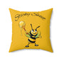 Bee Themed Throw Pillow - "Sticky Sweet" Design, Home Decor