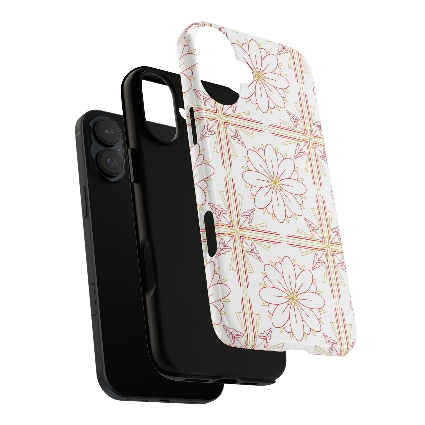 Floral Pattern Phone Case - Stylish Tough Case, Flower Design, Cute Mobile Cover, Phone Accessory, Gift for Her, Spring Style