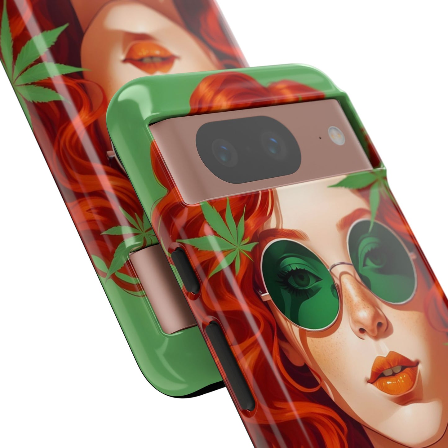 Vibrant Phone Case with Retro Greenery Design, Trendy Case for Casual Look, Gift for Her, Summer Vibes, Unique Phone Accessory
