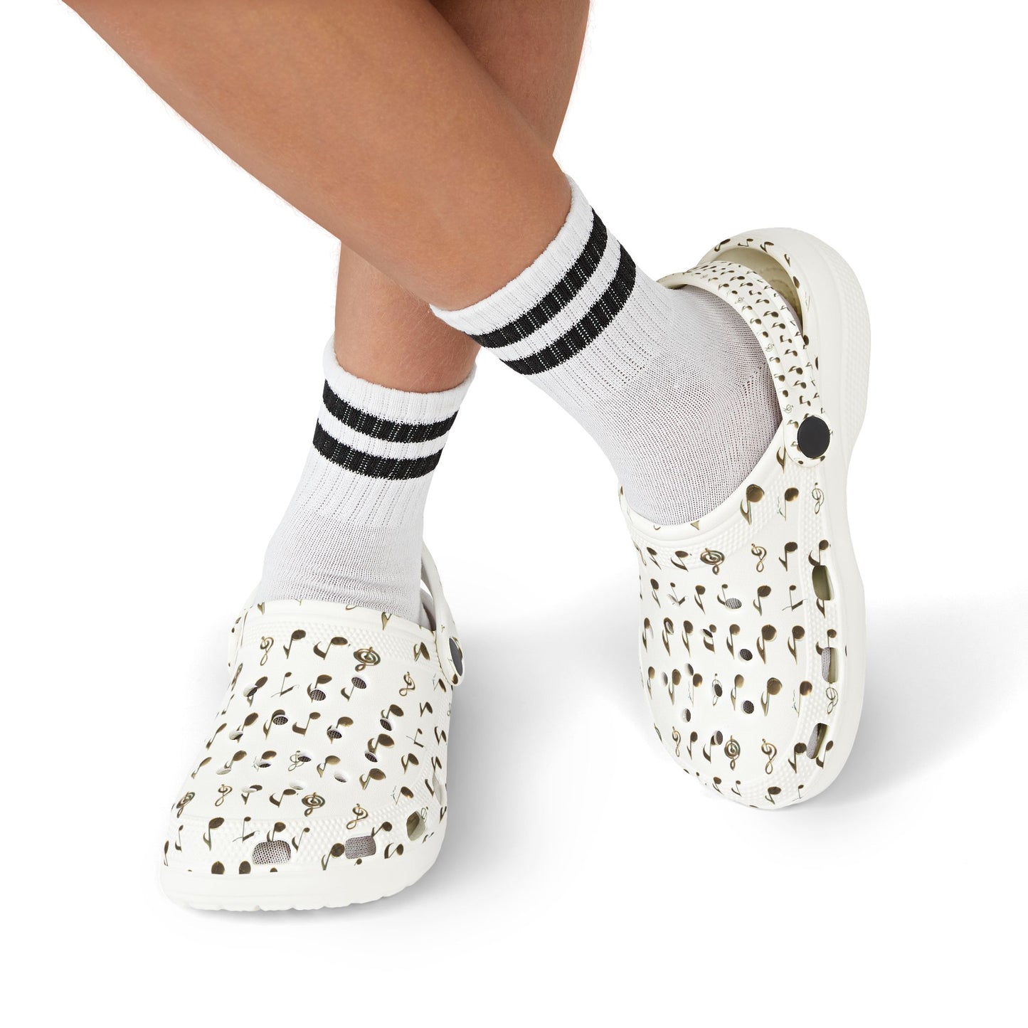 Cute Kids' EVA Foam Clogs, Musical Note Print Clogs, Lightweight Comfy Shoes, Summer Sandals, Playtime Footwear