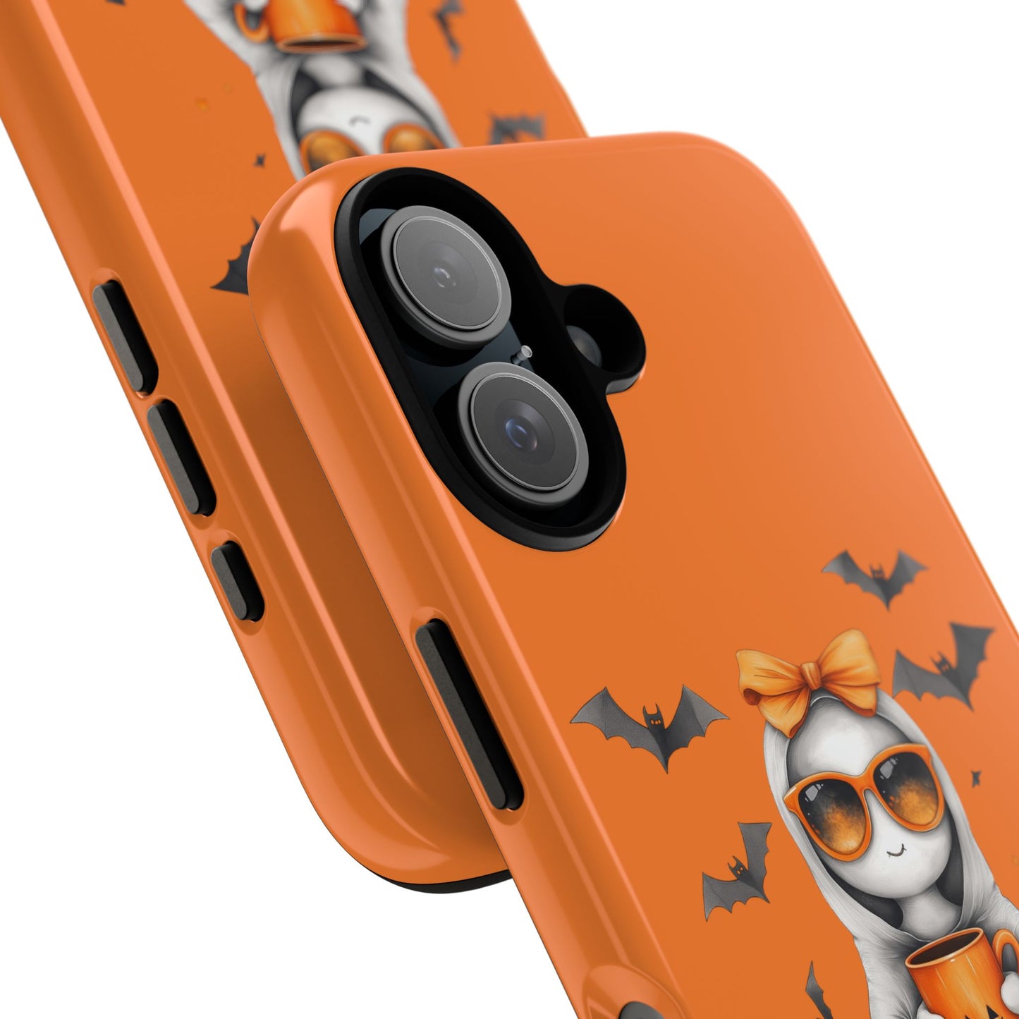 Halloween Ghost Phone Case, Cute Cat Ghost Case, Autumn Phone Cover, Spooky Season Gift, Trick or Treat Case