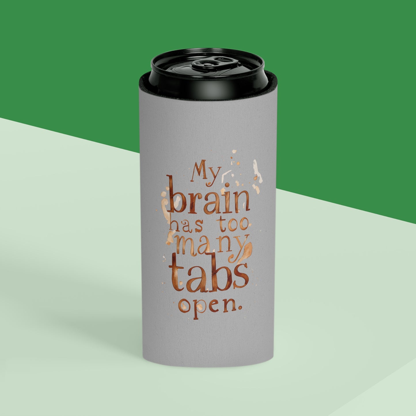 Brainy Can Cooler - Quirky Drink Sleeve, Funny Gift for Friends, Birthday, Party, Summer BBQ, Conversation Starter