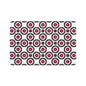 Pet Food Mat — Red & Black Geometric Paw Print Placemat (12x18)