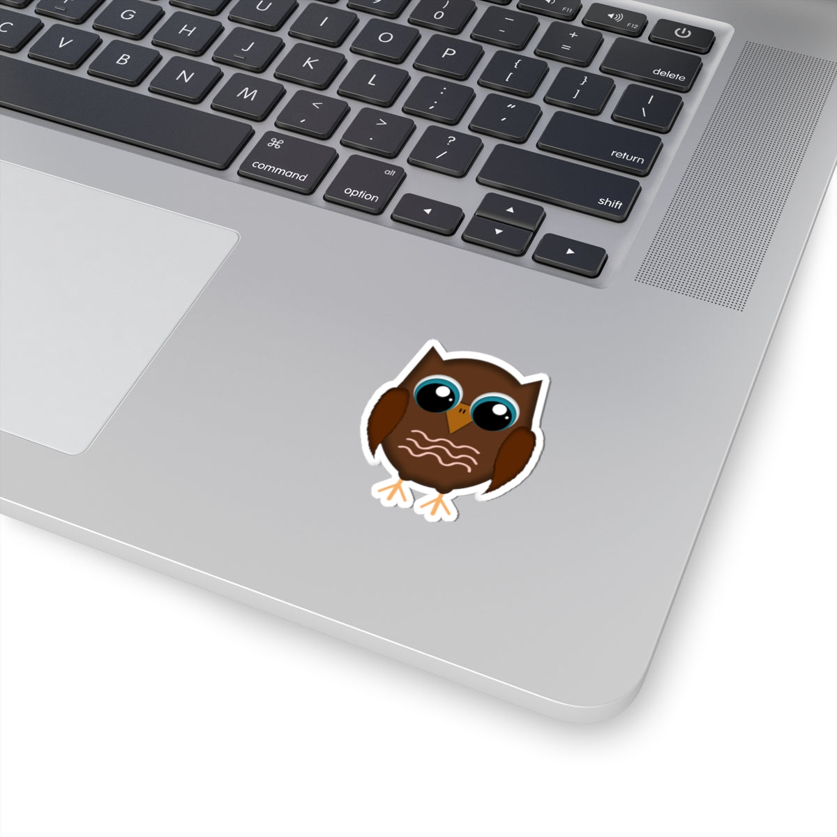 Cute Brown Owl Kiss-Cut Stickers, Fun Laptop Decals, Perfect for School Supplies, DIY Projects, Animal Lovers' Gifts