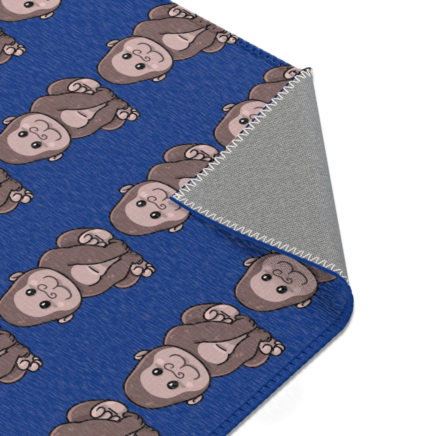 Cute Cartoon Monkey Area Rug, Fun Kid's Room Decor