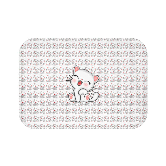 Cute Cat Bath Mat, Adorable Kitty Bath Decor, Cat Lover Gift, Bathroom Accessory, Fun Cat Design for Kids, Cozy Home Decor