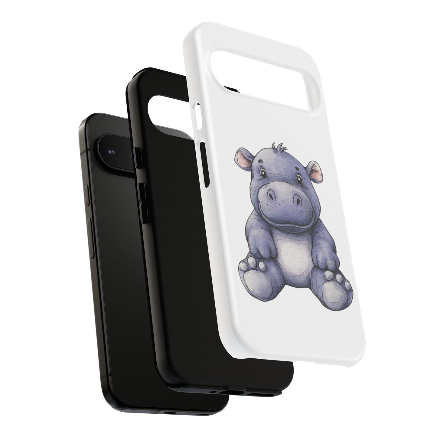 Cute Hippo Phone Case, Unique Tough Cases, Animal Lover Gift, Cute Animal Design, Baby Animal Phone Accessory