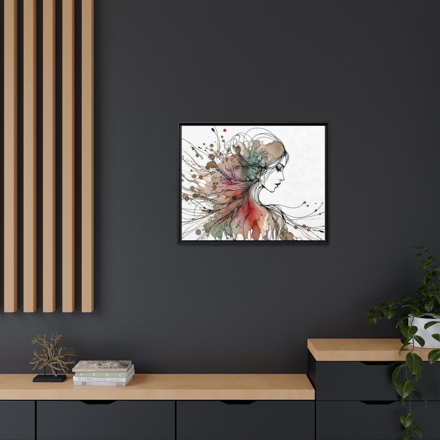 Matte Canvas, Framed (Multi-color) - Girl Whispers