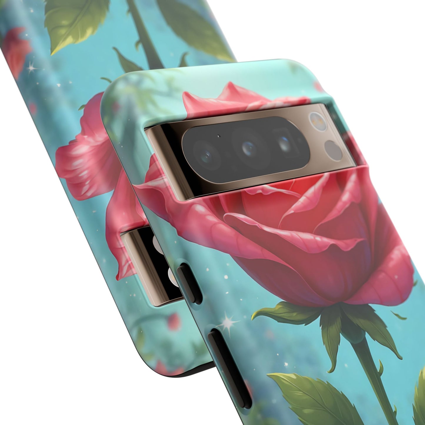 Floral Phone Case, Tough Cases with Elegant Rose Design, Stylish iPhone Cover, Rose Flower Gift for Nature Lovers, Unique Mobile Accessories