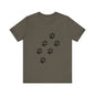 Paw Print Short Sleeve Tee | Unisex Animal Lover Shirt, Pet Owner Gift, Casual Wear, Gifts for Dog Lovers, Comfortable T-Shirt