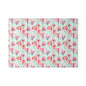 Floral Watercolor Glass Cutting Board — Pink Tulip Pattern