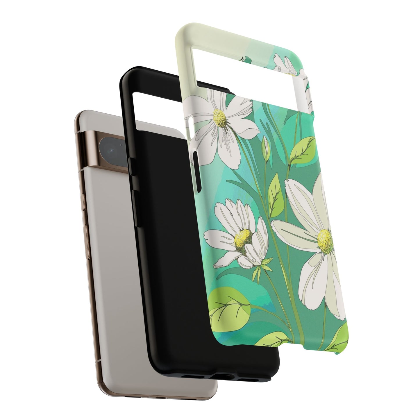 Floral Phone Case, Tough Cases, Flower Design, Nature Inspired, Eco-Friendly Cover, Unique Gift for Her, Spring Accessories