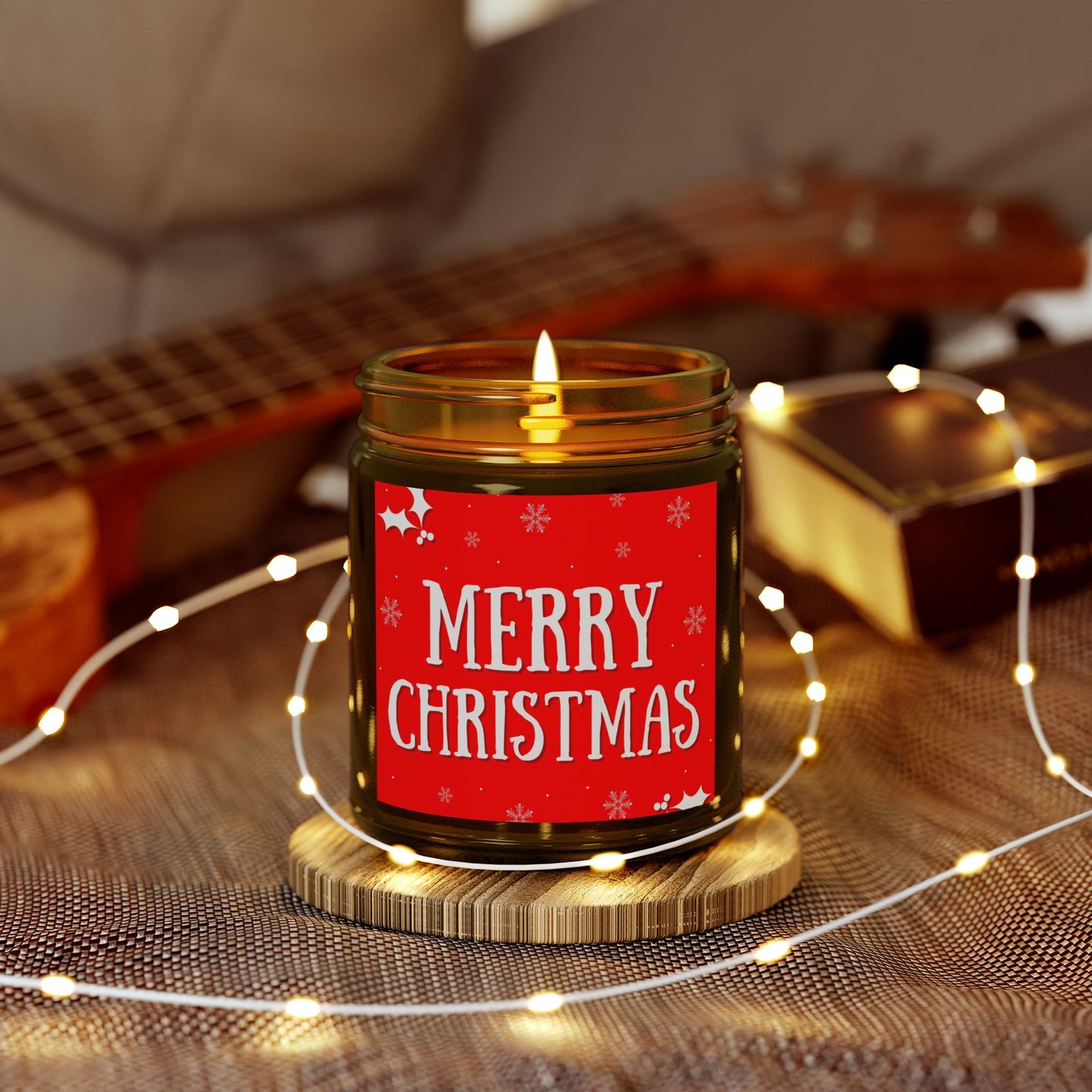 Merry Christmas Scented Candles, Holiday Decor, Gift for Her, Cozy Home Fragrance, Christmas Gifts, Aromatherapy