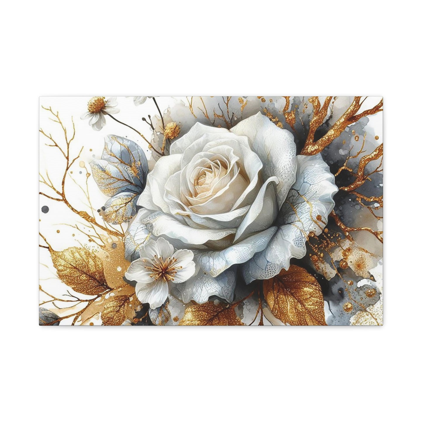 Matte Canvas, Stretched, 1.25" - Gold and Black