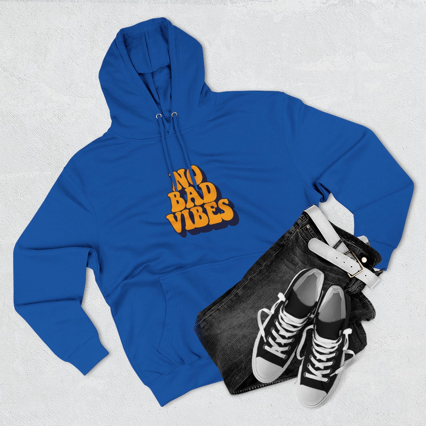 Good Vibes Only Fleece Hoodie for Positive Energy Lovers, Motivational Comfort, Chill Attire, Casual Wear, Gift for Friends