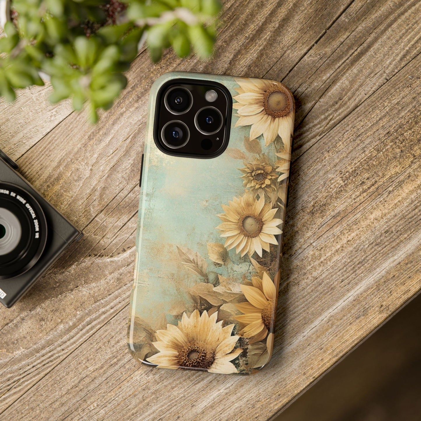 Sunflower Phone Case, Tough Shell Floral Cover, Nature Inspired Gift, Durable Protective Case, Perfect for Spring and Summer