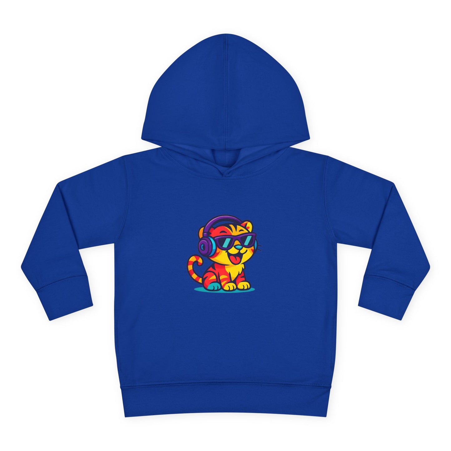 Cool Cat Toddler Hoodie - Fleece Pullover with Colorful Lion Design, Kids Clothing, Fun Gift, Casual Wear, Playtime Essentials