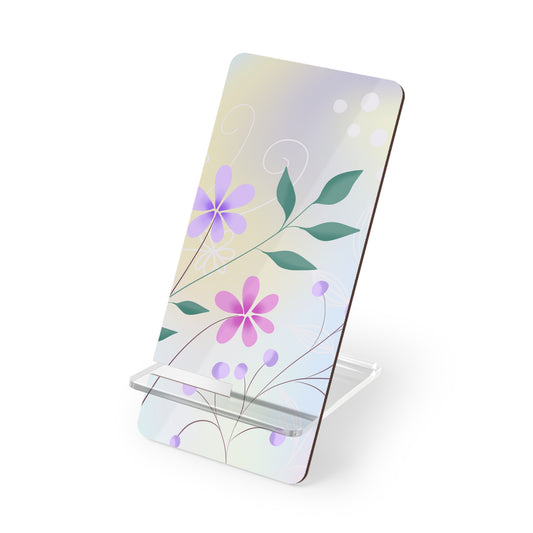 Floral Mobile Display Stand for Smartphones, Desk Decor, Phone Holder, Gift for Her, Office Accessory, Workspace Organizer