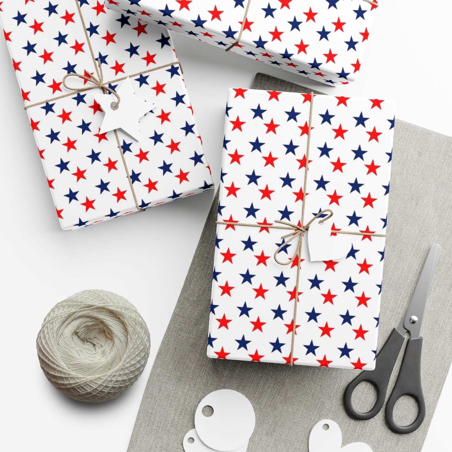 Gift Wrap Papers stars red white and blue