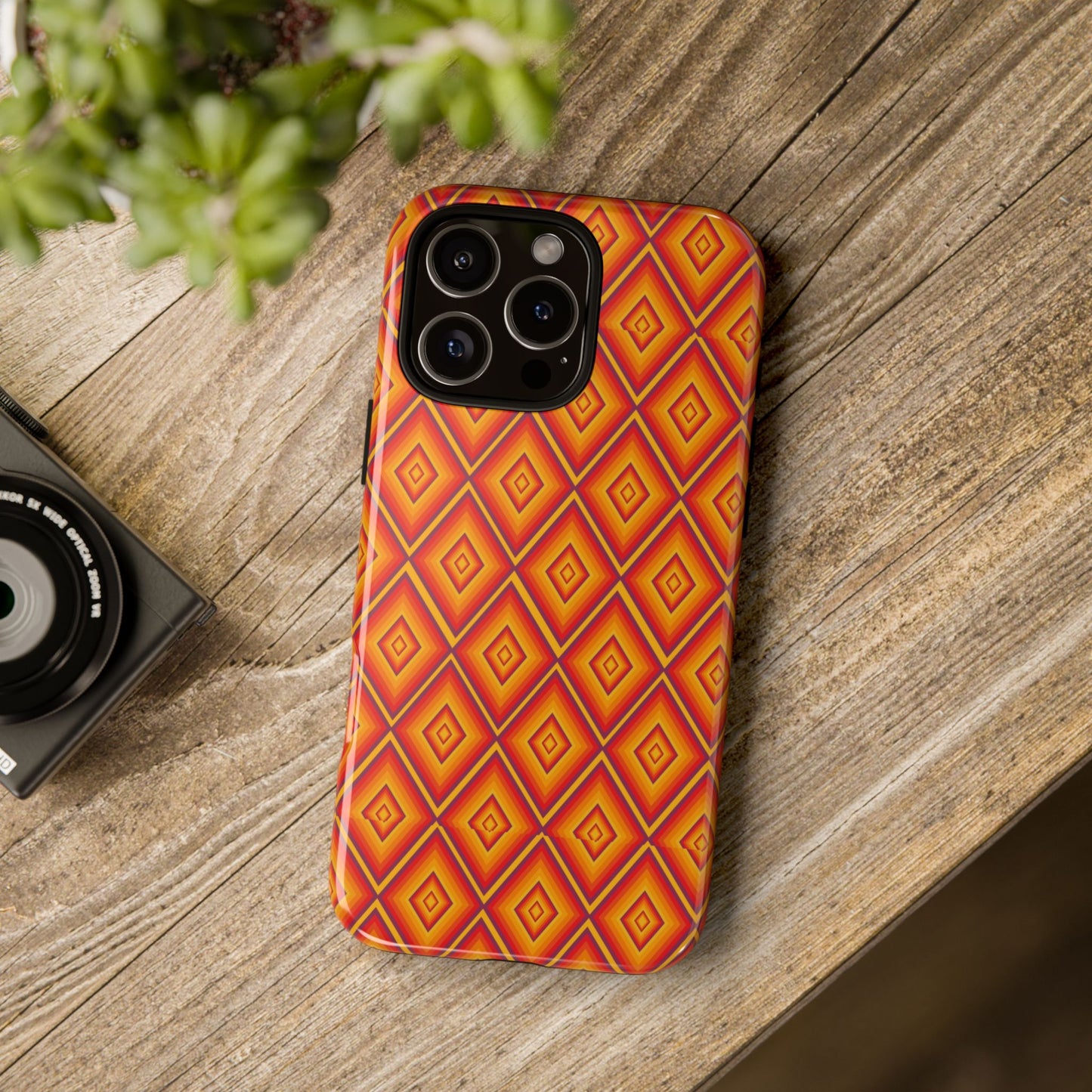 Geometric Phone Case, Tough Cases for Protection, Stylish Smartphone Cover, Vibrant Patterned Phone Accessory, Unique Gift Idea, [...]