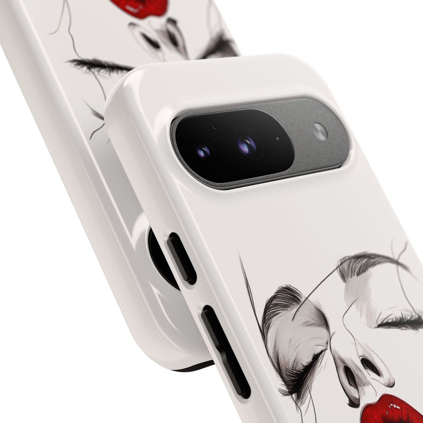 Stylish Phone Case with Artistic Lip Design, Femme Tech Accessory, Trendy Device Cover, Gift for Her, Unique Phone Accessories