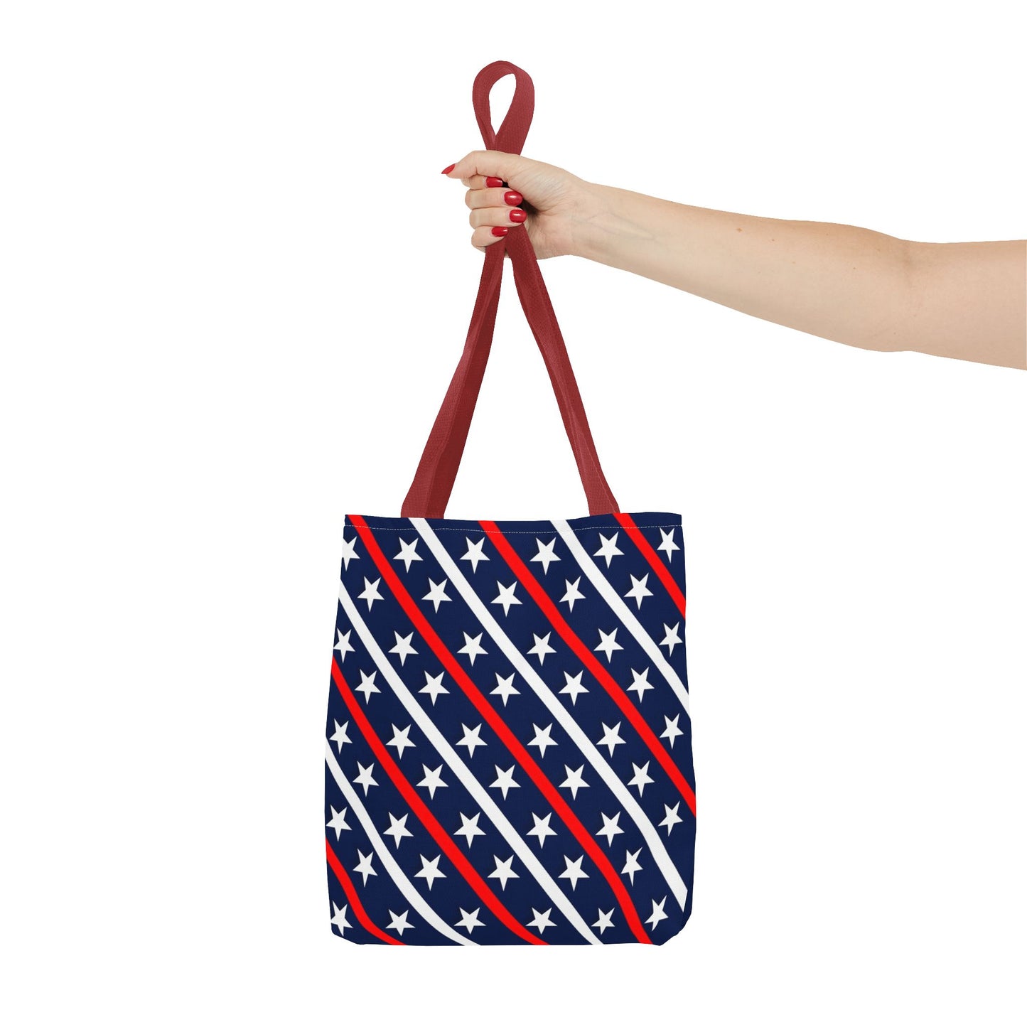 Patriotic Tote Bag, USA Flag Inspired, Star Patterned Purse, Summer BBQ, Independence Day, Memorial Day, Everyday Use
