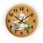 Tea Time Wall Clock, Rustic Kitchen Decor, Gift for Tea Lovers, Home Office Accent, Floral Design