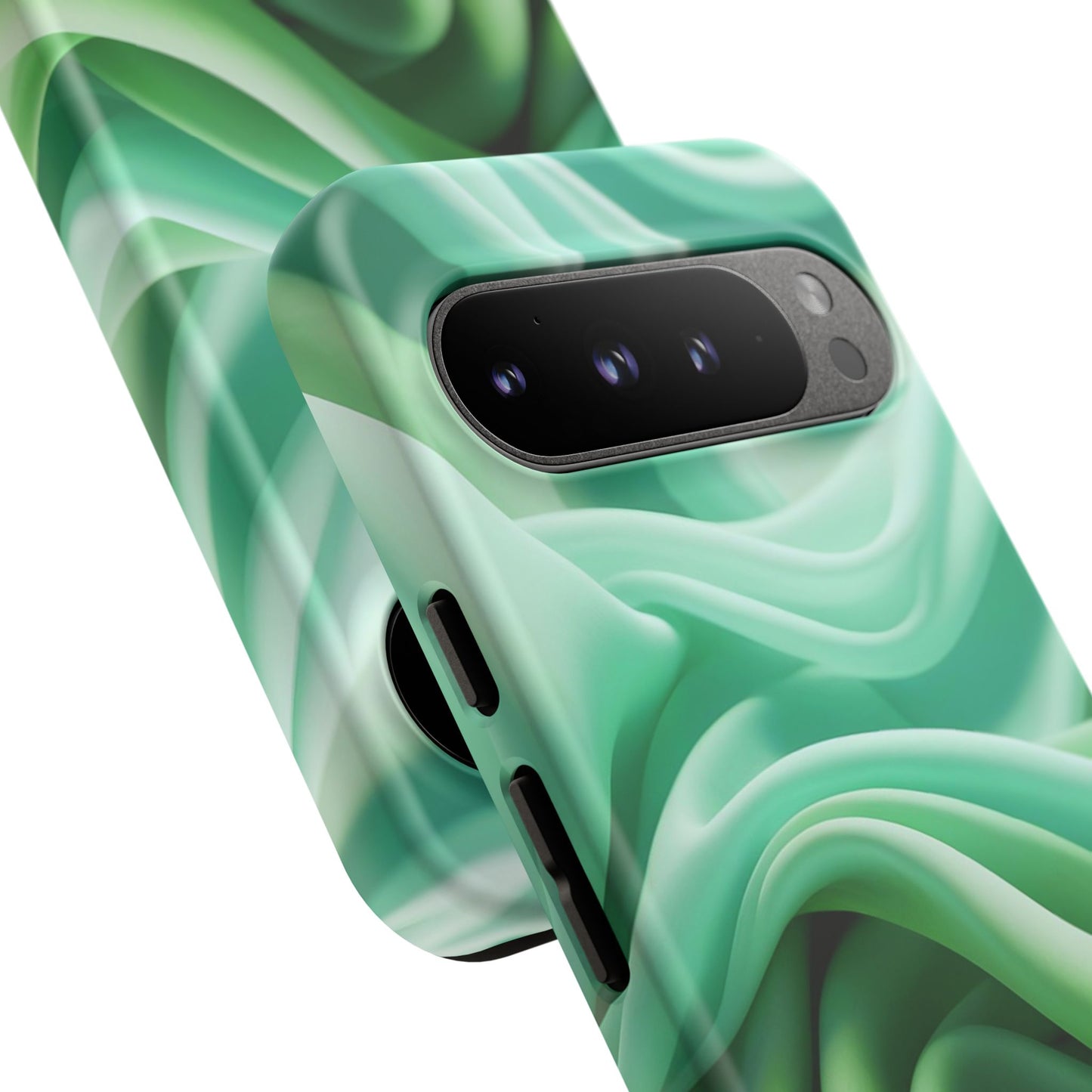 Stylish Phone Case, Tough Case, Green Abstract Design, Cell Phone Cover, Unique Gift, Trendy Accessory
