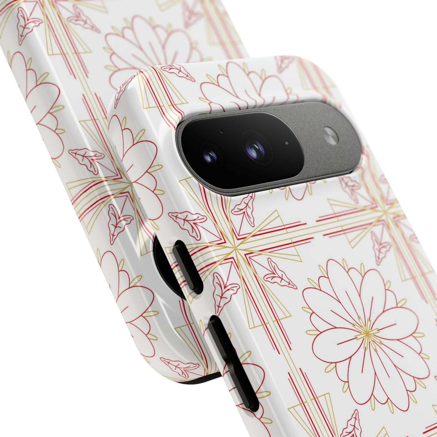 Floral Pattern Phone Case - Stylish Tough Case, Flower Design, Cute Mobile Cover, Phone Accessory, Gift for Her, Spring Style