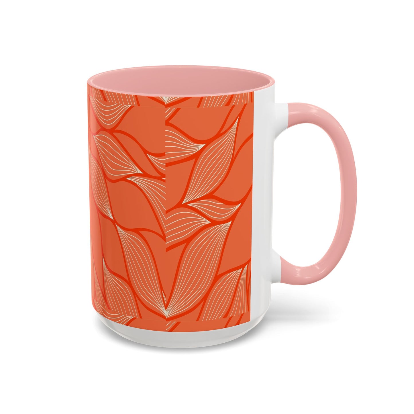 Stylish Accent Coffee Mug, Floral Pattern Drinkware, Unique Gift for Coffee Lovers, Home Decor, Kitchenware, Vibrant Design
