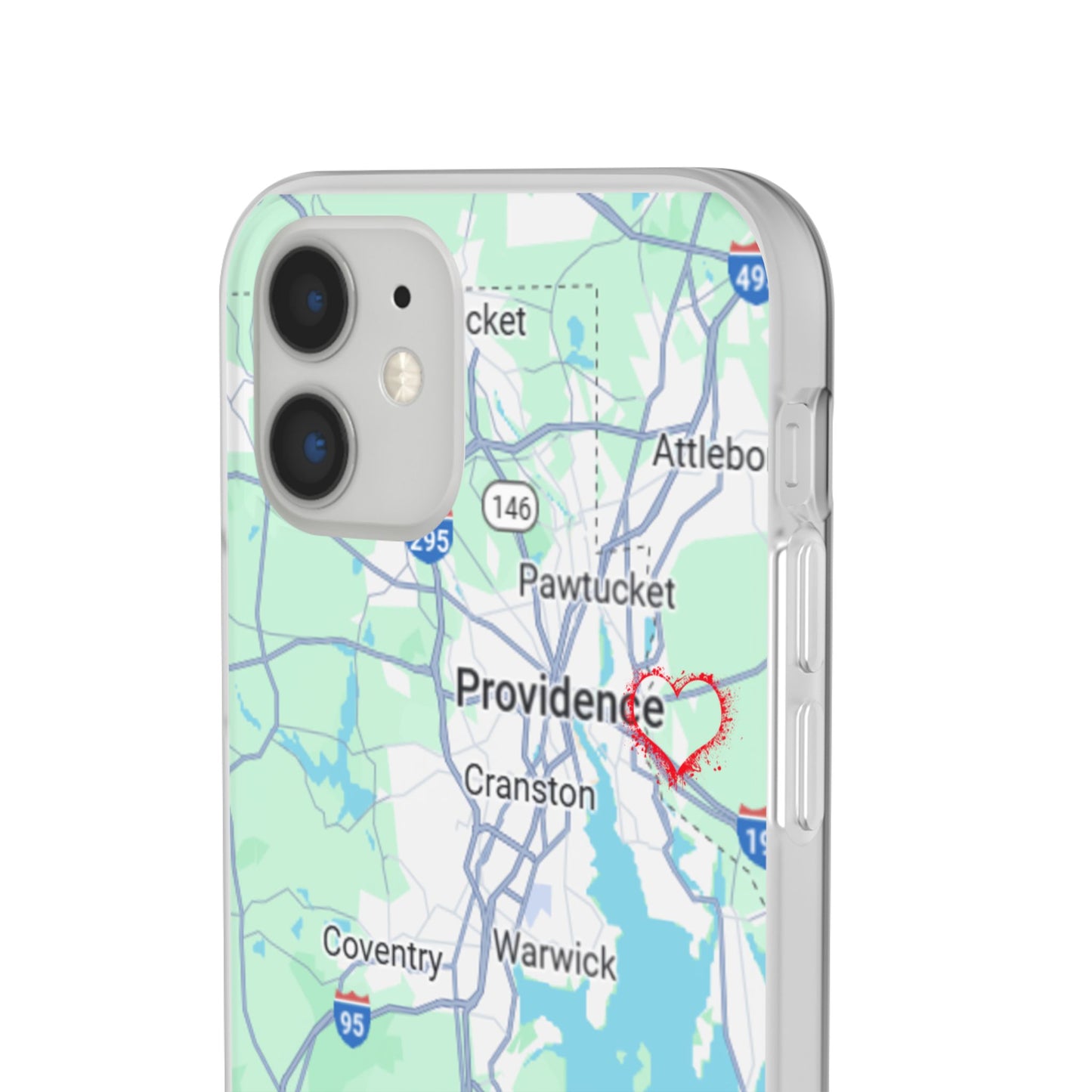 Providence Heart Map Phone Case - Custom Flexible Smartphone Protector, Gift for Her, Map Lover's Accessory, Personalized Case, Travel [...]