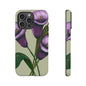 Floral Phone Case - Tough Cases, Purple Flower Design, Cell Phone Accessories, Gift for Her, Nature Lover Essentials