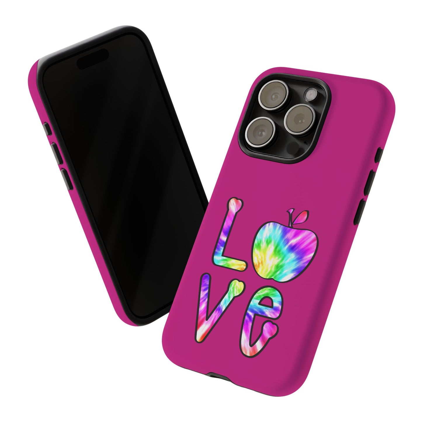 Colorful Love Phone Case, Tough Cases for iPhone, Cute Phone Accessory, Gift for Her, Summer Vibe Phone Cover