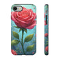 Floral Phone Case, Tough Cases with Elegant Rose Design, Stylish iPhone Cover, Rose Flower Gift for Nature Lovers, Unique Mobile Accessories