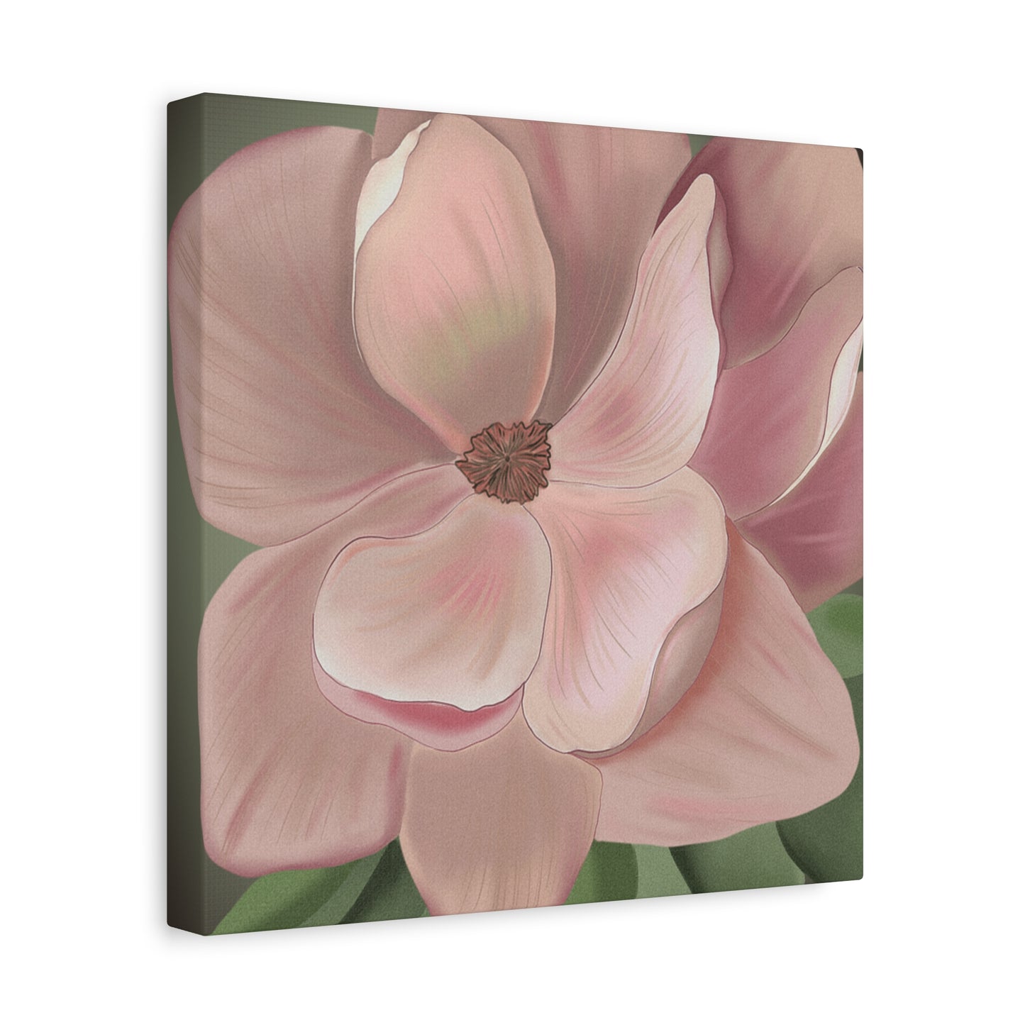 Matte Canvas, Stretched, 1.25" Pink Flowers