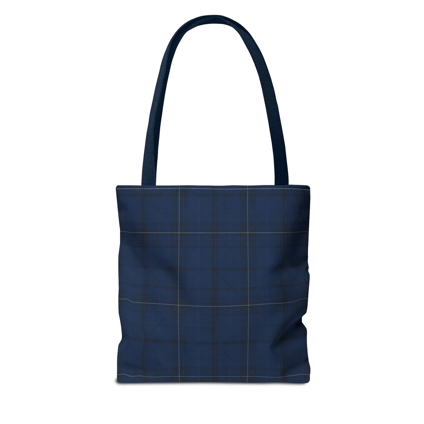 Navy Tartan Tote Bag – Classic Plaid All-Over Print Tote