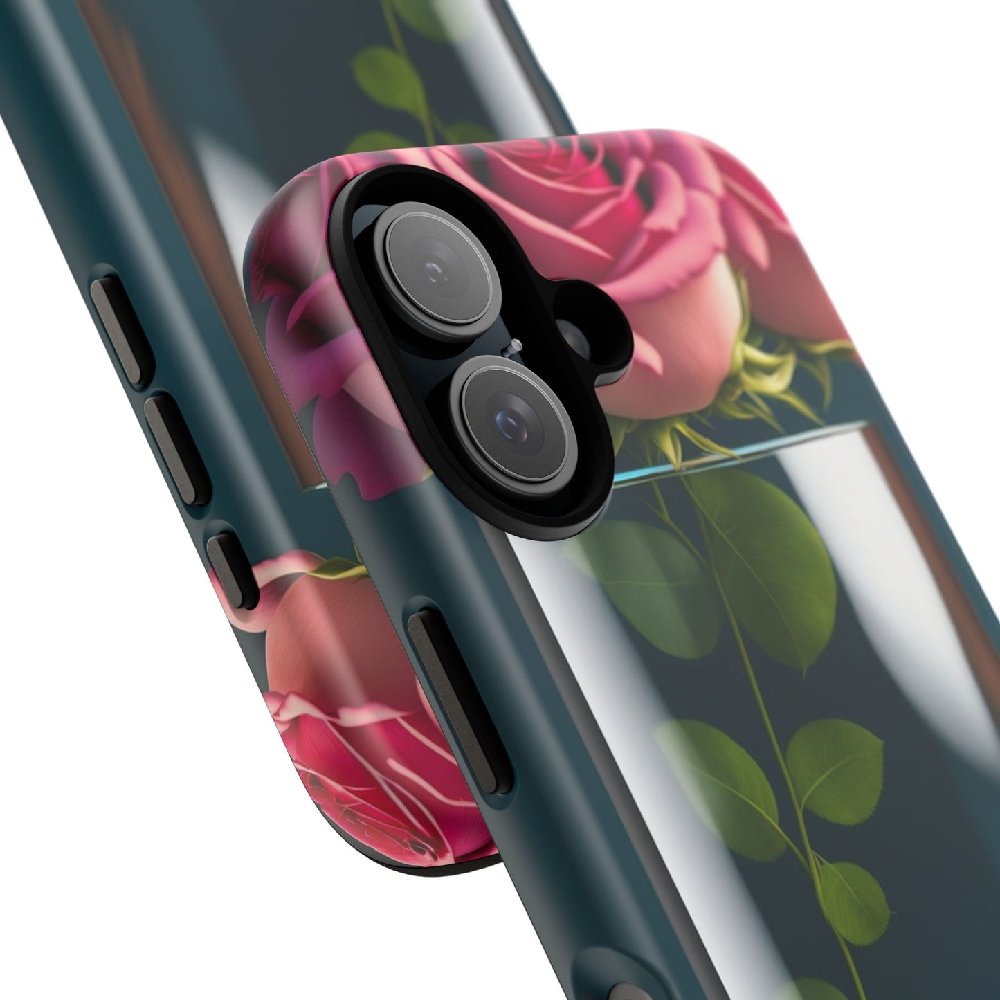 Penguin in a Glass Floral Tough Phone Case — Cute Protective Phone Cover