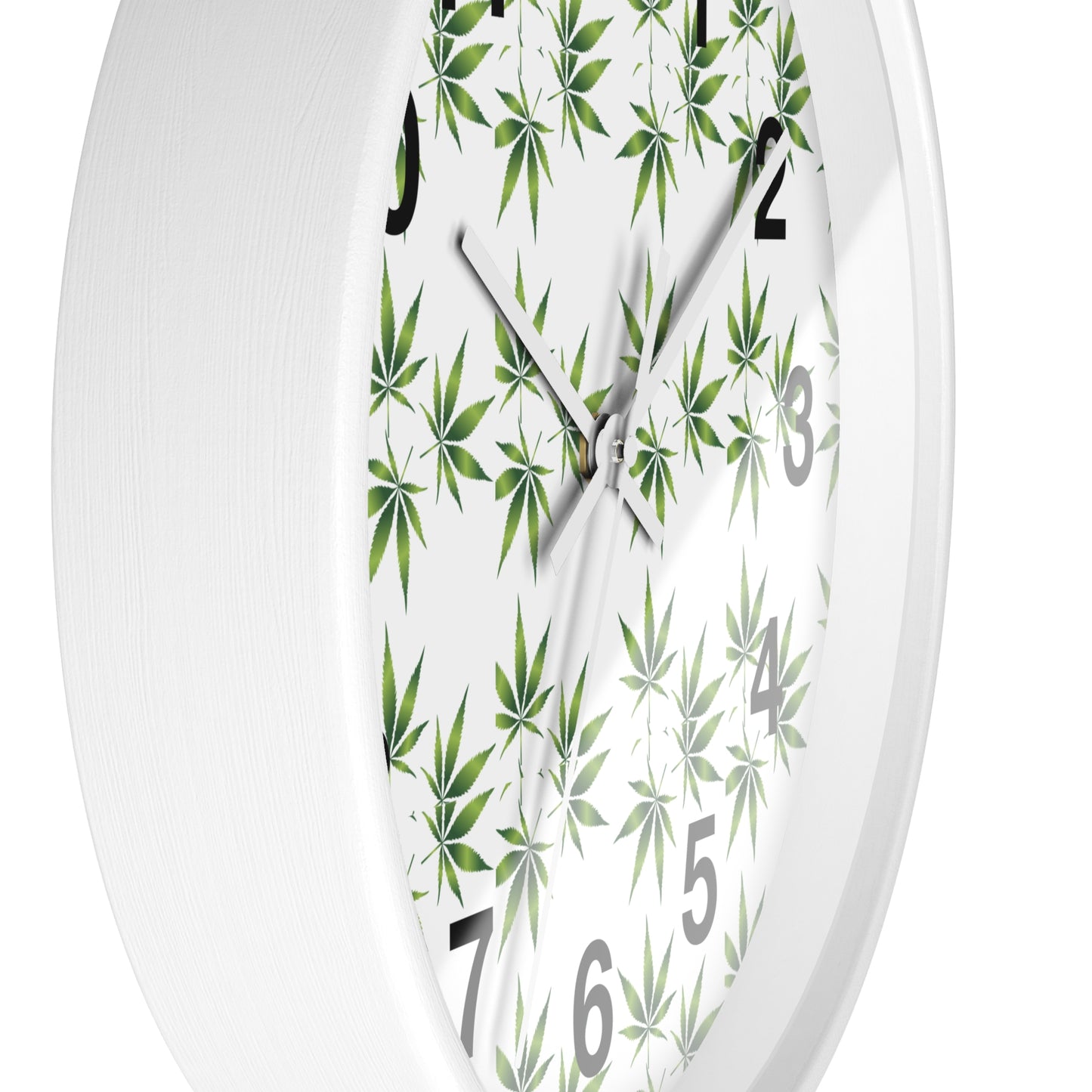 Leafy Wall Clock - Green Herbal Decor, Perfect for Nature Lovers, Boho Style, Gift for Gardeners, Unique Home Accent