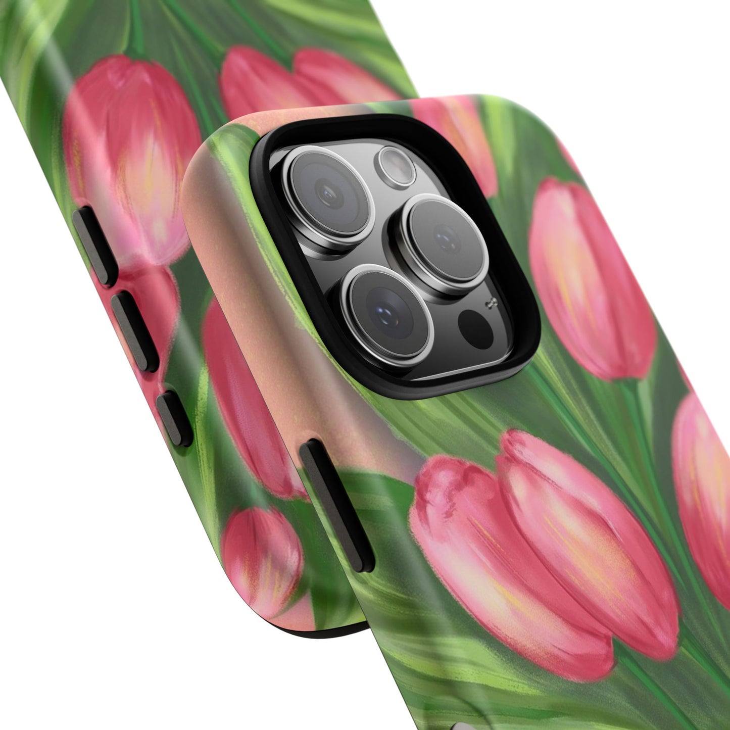 Floral Phone Case with Vibrant Tulips - Tough Cases for Garden Lovers, Spring Gifts, Nature Enthusiasts, Unique Gadget Accessories, [...]