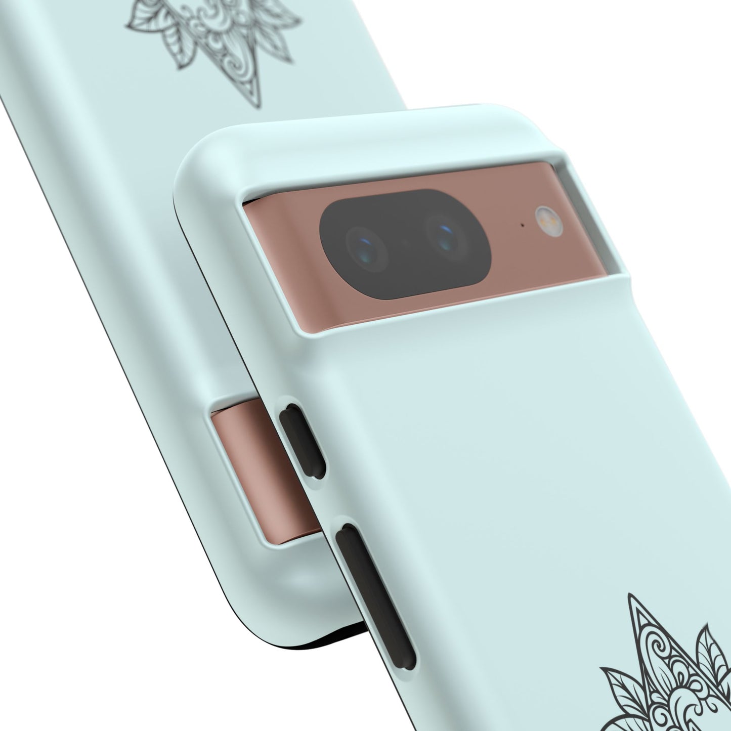 Personalized Tough Phone Case, Floral Monogram Cell Phone Cover, Custom Protective Case, Unique Gift, Birthday, Graduation