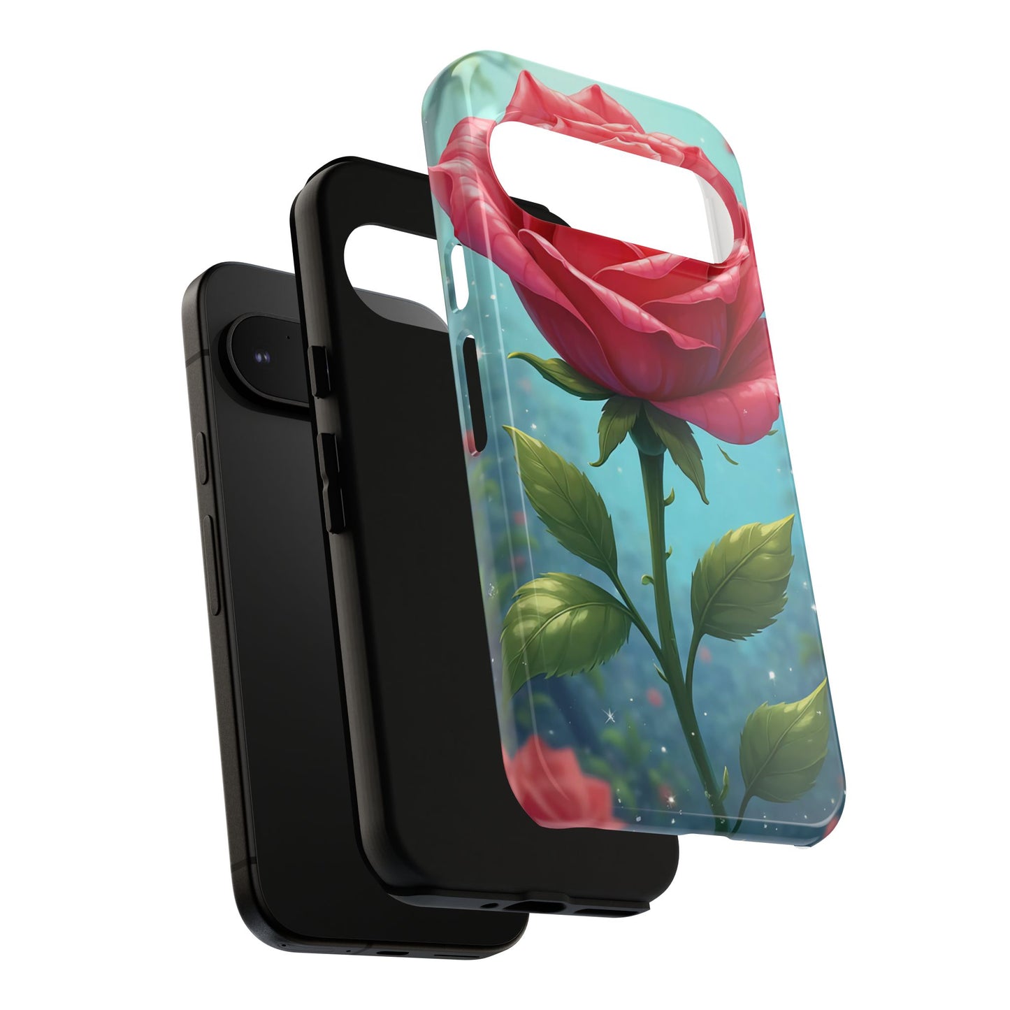 Floral Phone Case, Tough Cases with Elegant Rose Design, Stylish iPhone Cover, Rose Flower Gift for Nature Lovers, Unique Mobile Accessories