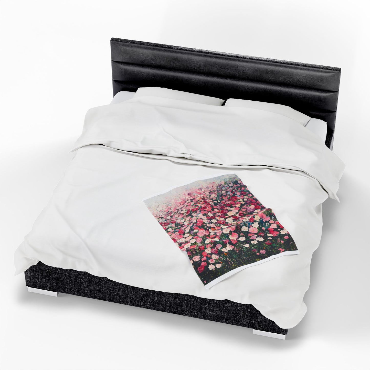 Floral Velveteen Plush Blanket, Cozy Home Decor, Gift for Her, Birthday Present, Ideal for Relaxing and Snuggling