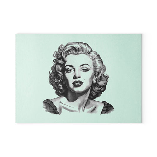 Vintage Marilyn Monroe Glass Cutting Board | Kitchen Decor, Gift for Chefs, Home Cooking, Unique Kitchen Gift, Retro Style