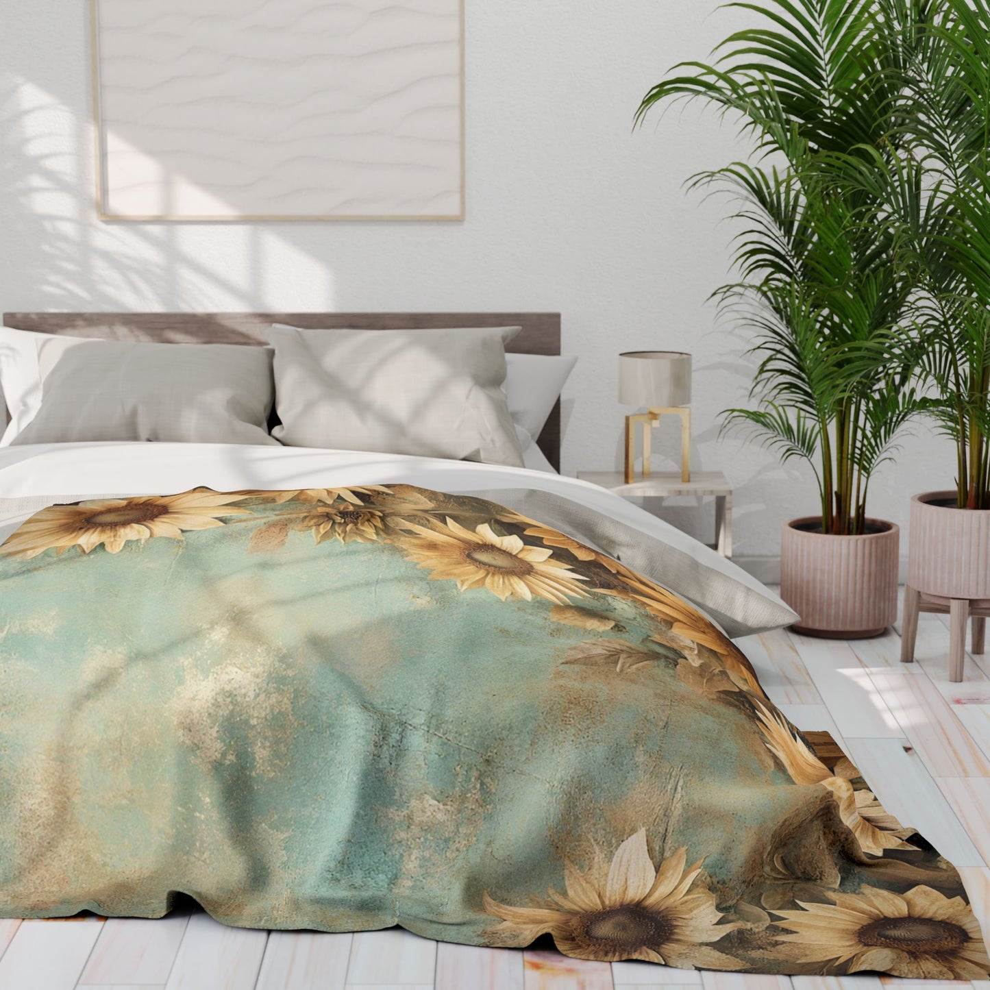 Sunflower Arctic Fleece Blanket, Cozy Throw, Soft Home Decor, Floral Blanket, Perfect for Gifts, Picnic, and Relaxation